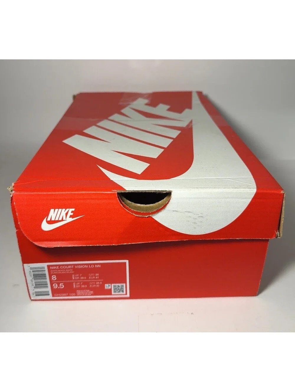 Nike Court Vision Low Next Nature White Sneakers Mens Size 8 DH2987-100